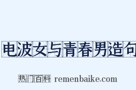 电波女与青春男造句是什么意思的图片